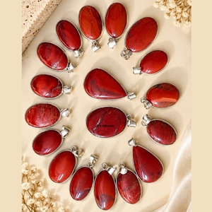 Pendentifs en Agate Rouge Naturelle, Pierres Précieuses en Cristal, Écologiques, Faits à la Main, Plaqué Argent, Irréguliers, Semi-Précieux F S - Product Image 2