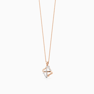 Colgante de Diamante Geométrico Abstracto de Moda para Mujer en Oro de 10K, 14K, 18K y Plata de Ley 925, 935 - Product Image 4