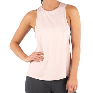 High Quality Solid Breathable Quick Dry Eco-Friendly <b>Crop</b> Tank <b>Tops</b> Women Polyester/Cotton Light Comfortable Sleeveless Workout - Product Image 1