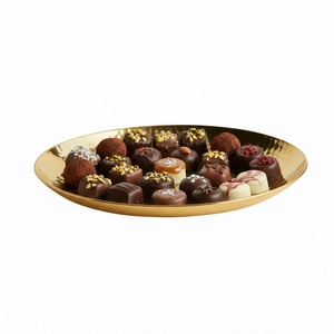 Bol à chocolat élégant en métal doré poli, bol décoratif moderne pour servir des bonbons et des desserts, pour la maison, les mariages, les hôtels. - Product Image 2