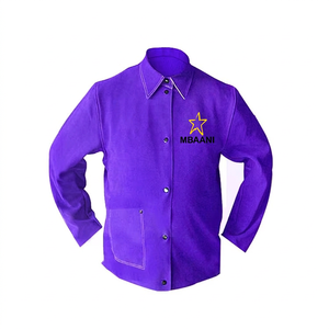 MBAANI เสื้อแจ็คเก็ตทำงานแขนยาวสีน้ำเงิน ป้องกันรังสี ทนไฟ ทนความร้อน 500C กระดุมด้านหน้า ทรงปกติ ชุดทำงานเพื่อความปลอดภัย - Product Image 3