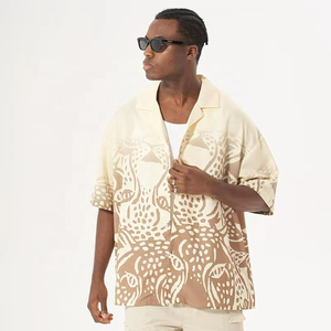 Custom <b>Men's</b> Hawaii <b>Shirts</b> <b>Beach</b> Casual Hawaiian Sublimation Print Vacation Breathable Knitted XL for Summer <b>Beach</b> Vacations - Product Image 1