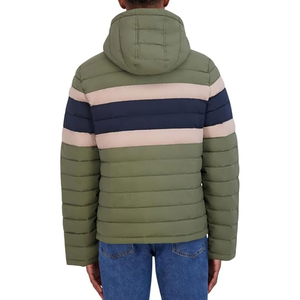Veste matelassée courte pour homme, col montant, chaude, style bulle, doudoune décontractée d'hiver, vêtement d'extérieur en softshell, fermeture éclair sur le devant, vente en gros - Product Image 5