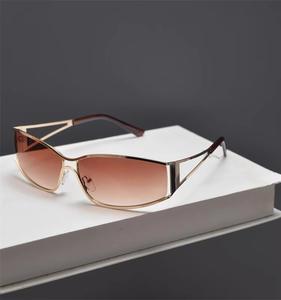 European American Unisex Fashion Metal Sunglasses White UV400 Y2K Spice Girls Personality Luxury - Product Image 6