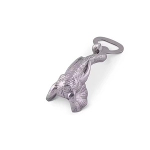 Abridor de botellas plateado con diseño de cara de elefante, herramienta de metal resistente para decoración de bar y cocina, regalo para amantes de los animales, elegante y duradero - Product Image 2