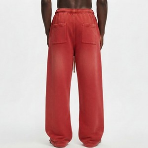 Pantalones Deportivos de Pierna Recta Extra Grandes para Hombre, Corte Holgado, Felpa, con Cordón Ajustable, Logotipo Personalizado, Estilo Casual Urbano con Bolsillos Laterales - Product Image 2