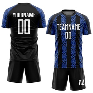 Maillot de football personnalisé noir et blanc, respirant, pour homme, uniforme d'entraînement personnalisé, fabrication en usine - Product Image 5