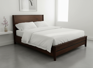 Cadre de lit gonflable pliable moderne en bois massif de manguier et placage MDF, écologique, pour chambre à coucher, vente en gros OEM ODM - Product Image 3