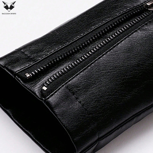New Arrival Customized Made Premium Quality Black Solid Color Thin Genuine Leather Zipper <b>Men's</b> <b>Jackets</b> For Wholesale Rate - Product Image 5