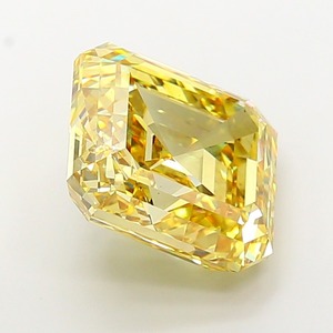 Diamant synthétique CVD de laboratoire en gros, 15,16 carats, taille Asscher, jaune fantaisie, VS2, coupe EX, pierre libre pour bijoux personnalisés - Product Image 4