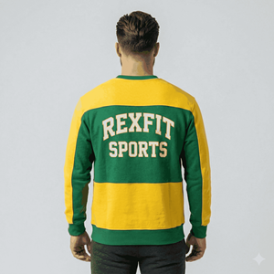 เสื้อสเวตเชิ้ตคอกลมโอเวอร์ไซส์สำหรับผู้ชาย เนื้อผ้าหนานุ่ม ทรงหลวม สวมใส่สบาย ระบายอากาศได้ดี ซับเหงื่อได้ดี - Product Image 5