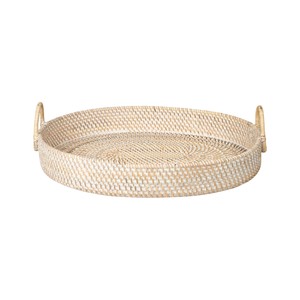 Bandeja Decorativa de Ratán Natural de Alta Calidad con Asa, Hecha a Mano, Ecológica, Reciclable, para Alimentos, Color Personalizado, Pulida - Product Image 1
