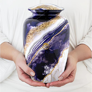 Luxury Brass Cremation Urn for Adult Ashes Wholesale Funeral Urn Made of Solid Metal Decorative Aluminum Ashes Urn for <b>Memorial</b> - Product Image 5