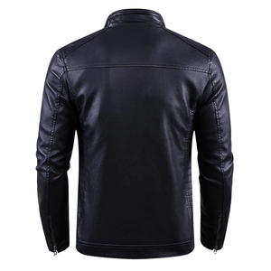 Veste en cuir pour homme sur mesure de qualité supérieure 2026, tissu en toile, imperméable, coupe-vent, respirante, chaude, style hip-hop, prix abordable - Product Image 2