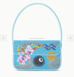 Bolsos de Mano de Algodón con Cuentas Hechos a Mano de Estilo Bohemio para Mujer, Bolsos de Mensajero con Diseño de Zodiaco, Bolsos de Fiesta para Compras Nocturnas, Venta al por Mayor - Product Image 1