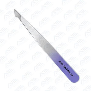 Custom Logo Makeup <b>Tool</b> <b>with</b> Private Label Applicator Wholesale High-Quality Slanted Tip Eyelash and Eyebrow Tweezers - Product Image 6
