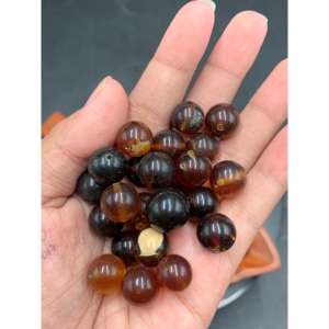 Cuentas Sueltas de Cristal de Ámbar Natural de 12 mm para la Fabricación de Joyas - Product Image 3