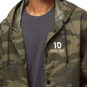 Water Resistant Full Zip Hooded <b>Coaches</b> Jacket Breathable Lightweight Windbreaker Outerwear for Outdoor Sports Casual and Travel - Product Image 3