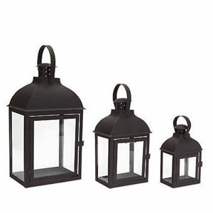 Lanterne moderne en verre et métal avec lanterne à bougie en métal finition noir mat pour la décoration extérieure et intérieure, personnalisable - Product Image 6