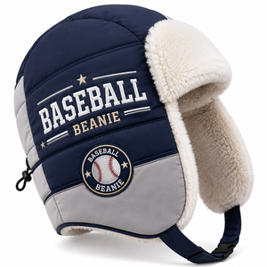 Men's Winter Knit <b>Hat</b> with Fleece Lining Thickened Thermal Wool <b>Cap</b> for Cycling Designer Korean Men's Outdoor Baseball <b>Hat</b> Bows - Product Image 1