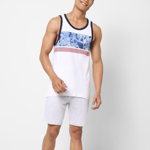 Gym Sports 100% Polyester Tank Top Unique Color Matching Both Sides <b>Singlet</b> Comfortable Fabric Running Vest <b>For</b> <b>Men</b> - Product Image 4