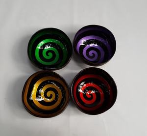 Bol de coquille de noix de coco naturelle de couleur personnalisée avec plusieurs styles Design décoratif Bol de noix de coco coloré du Vietnam - Product Image 2