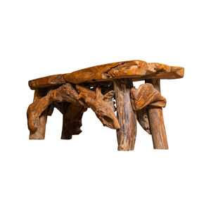 ARTERRA Premium Rustic Teak Root <b>Bench</b> Handmade Artisan Durable Natural Outdoor/Hotel/Patio/Villa Living Room - Product Image 2