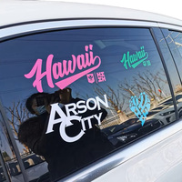 Autocollants de fenêtre de voiture imperméables personnalisés impression de logo personnalisé décalcomanies en vinyle de publicité extérieure autocollants amovibles pour verre automatique
