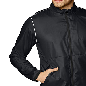 Men's Windproof Racer <b>Jacket</b> Solid Color Polyester Zipper Closure Stand Collar Casual Autumn Wear Regular Fit - Product Image 4