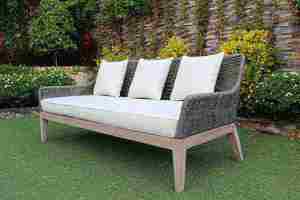 Ensemble de canapés de salon d'extérieur RASF-168 avec corde tressée à la main - Product Image 2