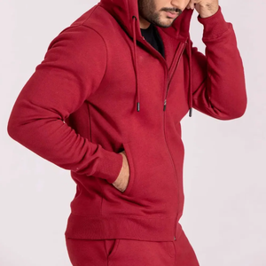 Sweat à capuche zippé personnalisé pour homme, style streetwear, fermeture éclair bidirectionnelle, vente en gros OEM pour les marques streetwear américaines - Product Image 4