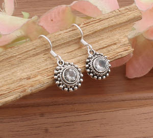 Boucles d'oreilles pendantes en topaze bleue naturelle, argent sterling 925, pour pierre précieuse, forme goutte, mariage, fête, anniversaire, cadeau - Product Image 4