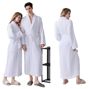 2025 New Article Thermal <b>Waffle</b> Cotton <b>Bathrobe</b> Custom Adult <b>Waffle</b> Weave Robe - Product Image 2