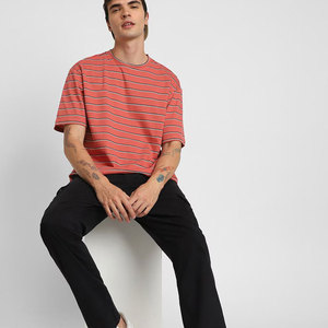 T-shirt Homme Col Rond Oversize 100% Coton Style Urbain Personnalisable Faible MOQ 10 Pièces - Product Image 1