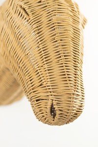 Arte decorativo de pared hecho a mano con forma de cebra, de ratán, ecológico, para decorar el dormitorio infantil. - Product Image 4
