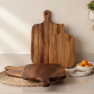 <b>Wooden</b> Square Chopping <b>Block</b> with Wood Handle 100% Eco-Friendly Dishwasher Safe for Kitchen Use - Product Image 3