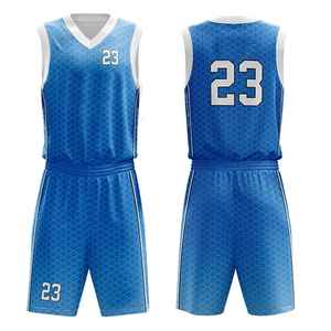 Customizable Unisex Basketball Uniform Set Breathable Printed Reversible Jersey Shorts Plus Size Quick Dry Personalized OEM ODM - Product Image 1