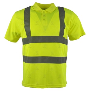 เสื้อโปโลสะท้อนแสงสำหรับงานก่อสร้าง ระดับความปลอดภัย Class 2 แขนสั้น เสื้อยืดความปลอดภัยสูง รับผลิตแบบ OEM ODM ขายส่ง - Product Image 1