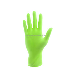 Gran oferta, guantes de látex de nitrilo verde de un solo uso, guantes domésticos sin polvo con dedo texturizado para la preparación de Alimentos de Verano - Product Image 1