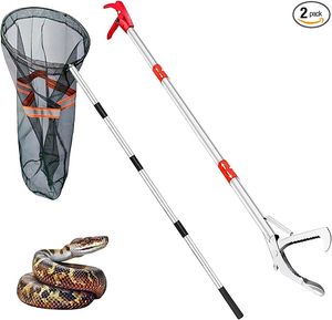 Professional Snake Catcher <b>Tool</b> Collapsible Reptile Tongs Rattlesnake <b>Grabber</b> Stick Safe Handling Equipment Strong Design - Product Image 1