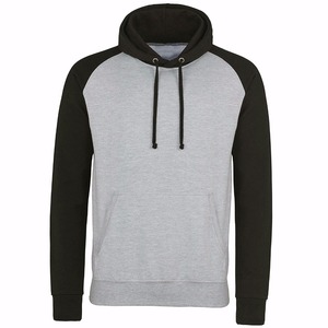 Sudadera con Capucha para Hombre, Negra y Roja, con Mangas Raglán y Bolsillo, Estilo Casual, Corte Regular, Tejido de Algodón, para Otoño - Product Image 6