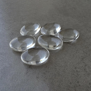 Cristal de Cuarzo Natural, Forma Ovalada, Cabujón Briolette, Gema Calibrada para Joyería, Disponible en Todos los Tamaños - Product Image 1
