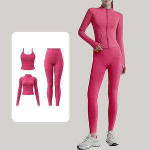 Solid Color Gym Fitness <b>Jacket</b> Yoga With Pockets Morning <b>Workout</b> White Yoga <b>Jacket</b> Quick-Dry Slim Yoga <b>Jacket</b> - Product Image 2