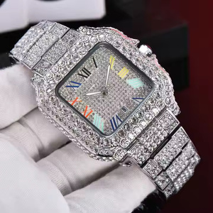 นาฬิกาข้อมือเพชรโมอิสซาไนต์ King Flex Quartz สำหรับผู้ชาย ระดับไฮเอนด์ ดีไซน์หรูหรา สไตล์ฮิปฮอป - Product Image 6