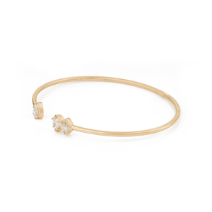 Modern Latest Design 100% Genuine Diamond Flexible Open Cuff <b>Bracelet</b> For Women's Handmade K14 Yellow <b>Gold</b> Fine Jewelry - Product Image 5