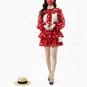 Conjunto de faldas personalizadas para mujer, top corto con capucha y estampado de logotipo informal, conjunto de faldas con capucha para invierno - Product Image 3