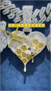 Collar con colgante de corazón con incrustaciones de diamantes, diseño 3D, chapado en oro, plata 925, colgante de moissanita personalizado DVVS para hombres y mujeres - Product Image 3