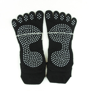 Yoga Toe <b>Socks</b> with Non Slip <b>Grips</b> Low Cut Five Finger Cotton <b>Socks</b> Breathable Anti Skid Sport Hosiery for Pilates and Gym Work - Product Image 6