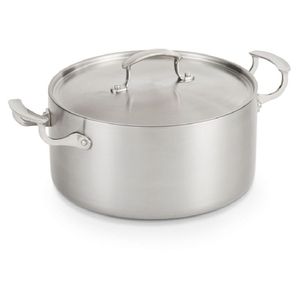 Cacerola de Acero Inoxidable Resistente y Económica con Tapa para Servir Alimentos en Cocina, Comedor, Restaurante y Buffet - Product Image 1