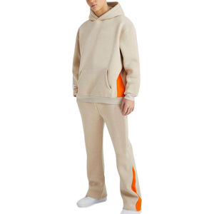 Winter Hooded 450Gsm High Quality Heavyweight Puff Printing Men's <b>Tracksuits</b> 100% Cotton French Terry <b>Tracksuit</b> - Product Image 1